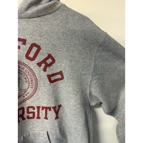 VINTAGE Stanford University Champion Hoodie Sweatshirt Small Grey - Picture 5 of 9